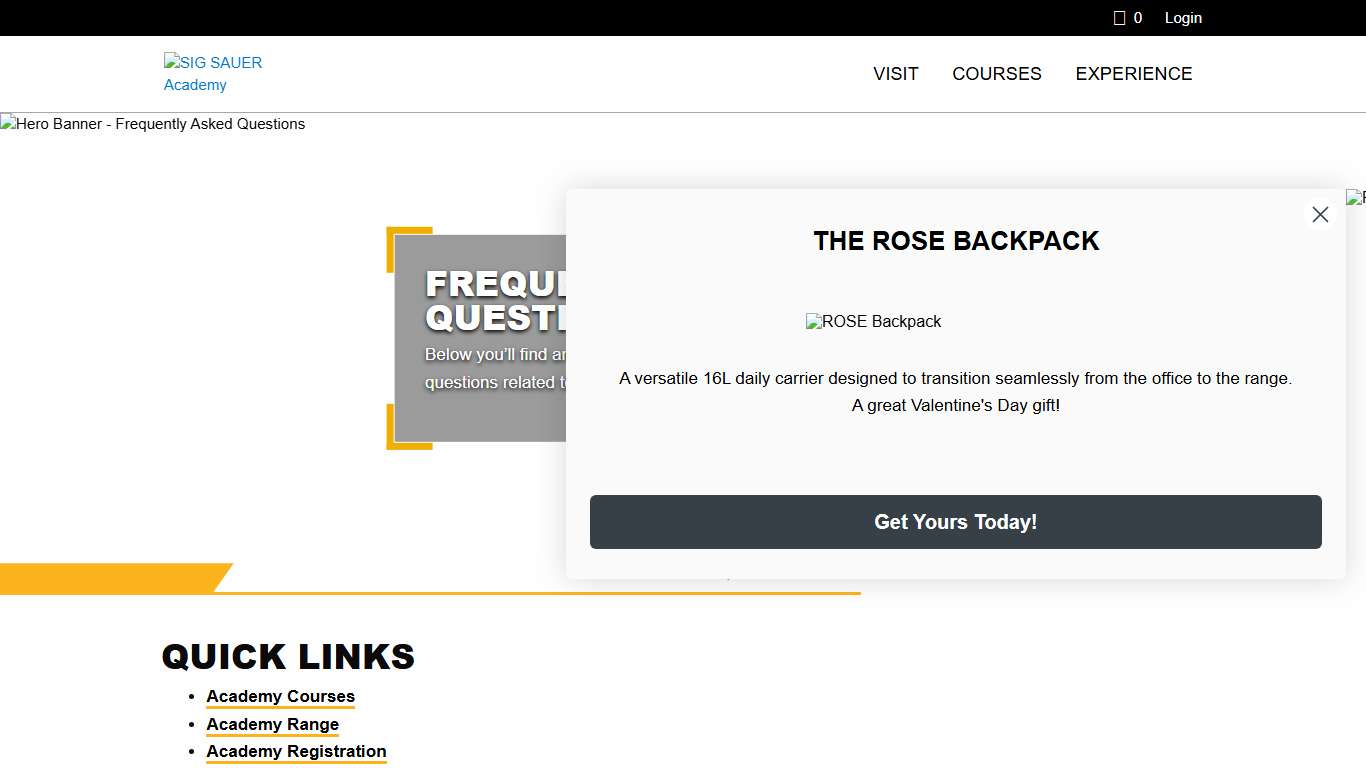 FAQs SIG SAUER Academy