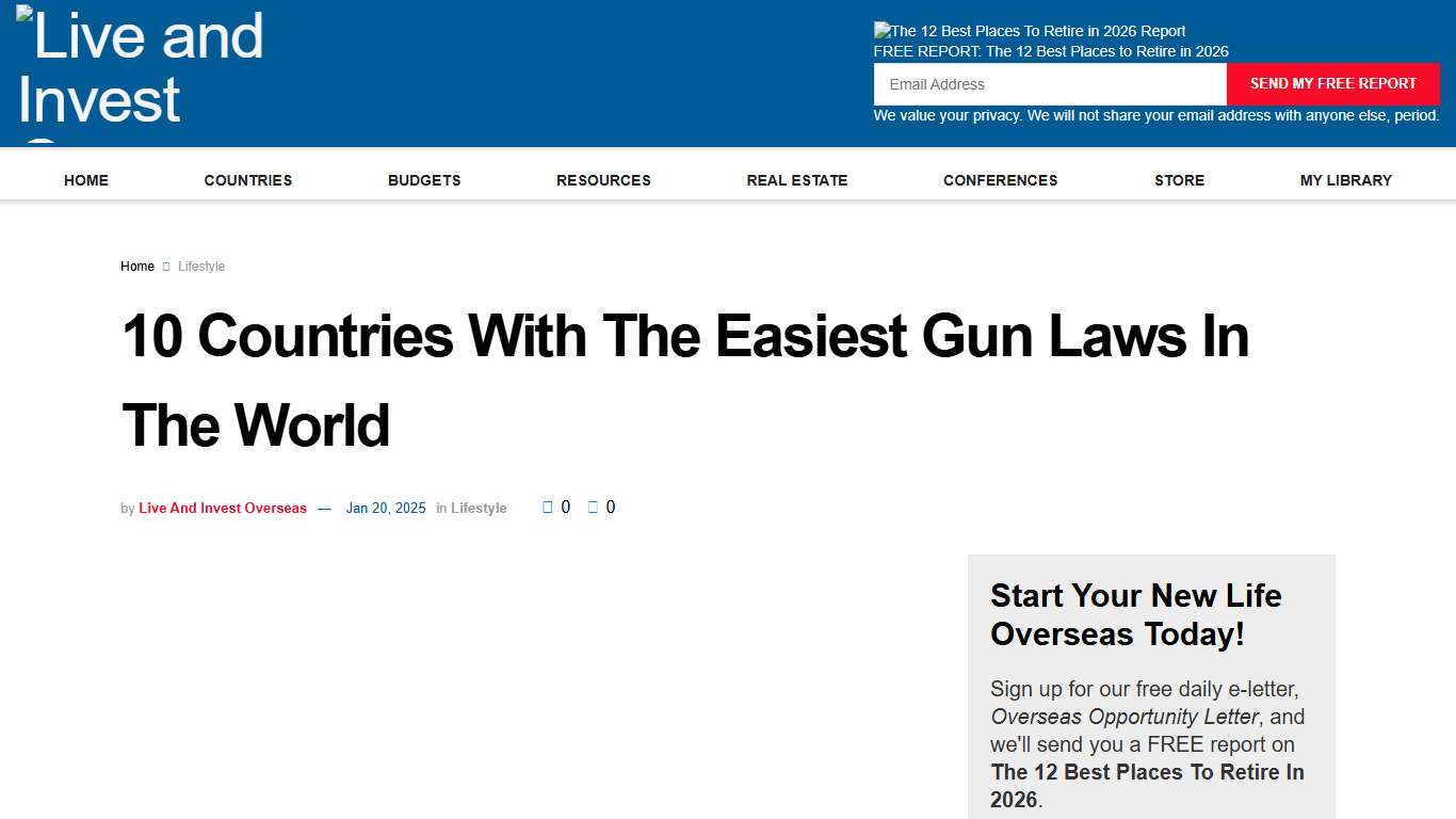 Countries With The Easiest Gun Laws